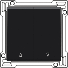 Niko 122-65914 - inzetplaat druktoets jaloezie schakelaar pijl antraciet intense