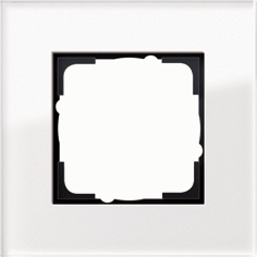 Gira 021112 - afdekraam 1-voudig glas wit esprit