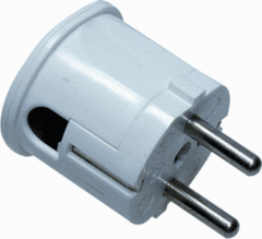 Kaiser Martin 533/KWS - 533KW stekker haaks glanzend wit randaarde 16a haaks