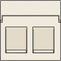Niko 100-65200 - inzetplaat modulair jack 2-voudig creme