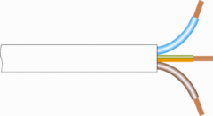 Hemmink C21110002M20G - 763895 ri100 - vmvl 3x0.75 wit rol 100 meter
