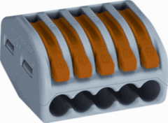 Wago 222-415 - verbindingsklem 5x2,5 doos 40 stuks