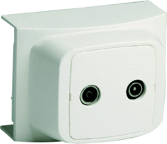 Attema AT9205 - 9205 - radio tv-antenne aansluitpunt ea40 wit