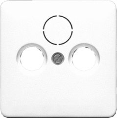 Jung CD561SATWW - inzetplaat 2x coax + sat alpin wit