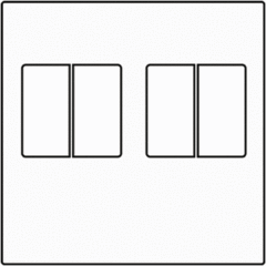 Niko 101-69701 - inzetplaat luidspreker 2-voudig wit