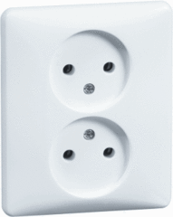 Peha 00421321 - wandcontactdoos 2-voudig zonder randaarde 80.1912.02 levend wit