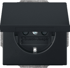 Busch Jaeger 2CKA002018A1495 - wcd randaarde klapdeksel 20euk-885 zwart mat future 20 euk-885