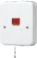 Jung 102KOZWW - 102 KOZWW - badkamer trekschakelaar 2-polig signaal aw xd