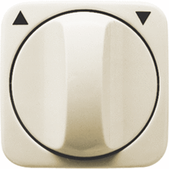 Busch Jaeger 2CKA001753A0599 - inzetplaat jaloezie + knop 2542dr-212 si creme