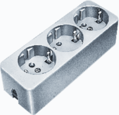 Kaiser Martin 538ZL3-15W/KWS - 538ZL/3/KWS tafelcontactdoos 3voudig randaarde + 3mtr snoer wit