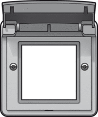 Niko 700-85000 - adapter + klapdeksel 45x45 hydro (bodemdeel apart bestellen) toepassing normaal inbouw materiaal