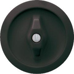 Berker 164701 - afdekplaat + knevel zwart 1930gp (kunststof)