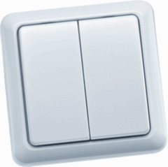 KlikAanKlikUit 70012 - 418802 - Klik aan klik uit draadloze wandschakelaar dubbel awst-8802