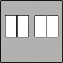 Niko 121-69701 - inzetplaat luidspreker 2-voudig sterling