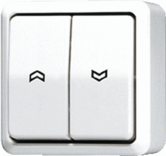 Jung 639VAWW - 639 VAWW - jaloezie impulsdrukker 1polig alpine wit opbouw