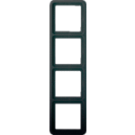 Jung CD584SW - cd 584 sw - afdekraam 4-voudig zwart cd584sw