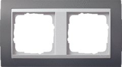 Gira 021281 - afdekraam 2-v alum/antr ev