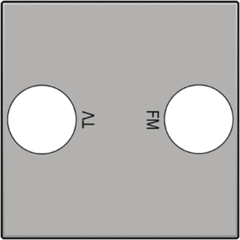 Niko 121-69702 - inzetplaat coax radio / tv 2gats sterling