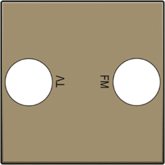 Niko 123-69702 - inzetplaat coax radio / tv 2-gats brons