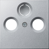 Gira 086926 - inzetplaat coax + radio aluminium 55