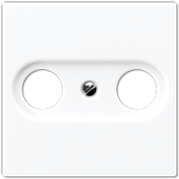 Jung A561PLTVWW - inzetplaat radio tv coax alpin wit