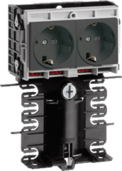 Tehalit SL201159409011 - frame outlet inclusief + 2 x wcd 115 zwart