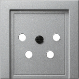 Gira 027926 - inzetplaat kpn 4-polig aluminium 55