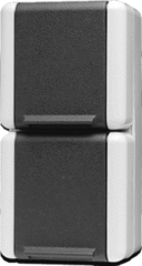 Jung 822W - 822 W - wcd 2-voudig randaarde vertikaal compleet met bodemdeel wg800