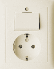 Berker 6143568942 - combinatie wissel/wcd randaarde wit s1