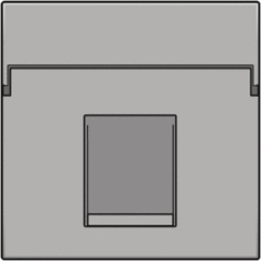 Niko 121-65100 - inzetplaat 1x modulair jack sterling