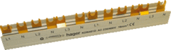 Hager KDN451D - verbindingsrail 3x(p+n)qb (voor 3-fase aansluiting) L1NL2NL3N