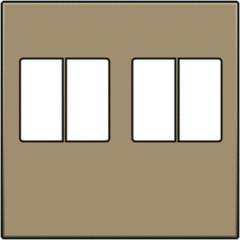 Niko 123-69701 - inzetplaat luidspreker 2-voudig brons