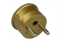 Stekker haaks zonder randaarde goud 61312