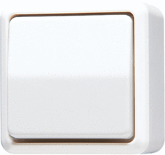 Jung 607AWW - 607 AWW - schakelaar kruis alpine wit opbouw