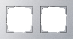 Gira 021225 - afdekraam 2-voudig aluminium e2