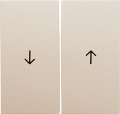 Berker 16258982 - wipplaat jaloezie + opdruk pijl creme wit glanzend s1