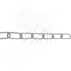 Ketting chroom 4,0mm x 40mm prijs per meter 602625