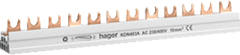 Hager KDN463A - verbindingsrail 4-polig 63a quickbusbar (3xaardlekschakelaar 0f 3 krachtautomaten)