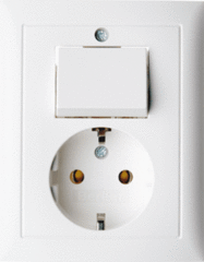 Berker 6143568949 - combinatie wissel / wcd randaarde polar wit glanzend s1