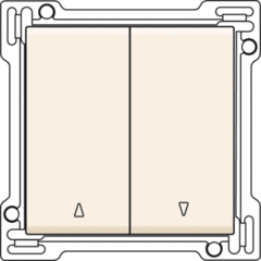Niko 100-65914 - druktoets jaloezoe 'pijl' creme