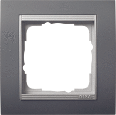 Gira 021181 - afdekraam 1-v aluminium / antraciet event