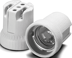 Vossloh 102599 - lamphouder e27 porselein m4 schroef