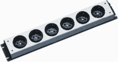 Kaiser Martin 1057ZL6L-SW15 - 1057ZL6LSW15 tafelcontactdoos 35graden 6voudig randaarde zwart