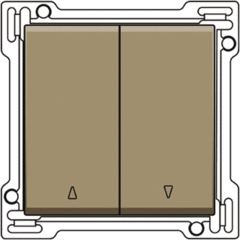 Niko 123-65914 - druktoets jalozie schakelaar pijl brons