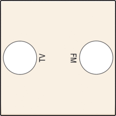 Niko 100-69702 - inzetplaat 2x coax wcd creme