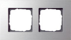 Gira 021217 - afdekraam 2-voudig aluminium esprit