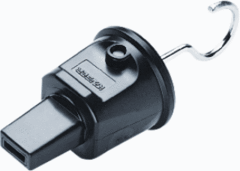 Kaiser Martin 731/13/SW - eindstuk pvc haak prik zwart