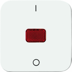 Busch Jaeger 2CKA001731A0918 - wipplaat 2-polig controle 2508-214 reflex alpin wit