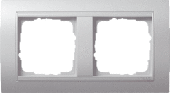 Gira 021236 - afdekraam 2-v alum/alu ev