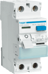 Hager CFA540G - aardlekschakelaar 2-polig/40a 300ma